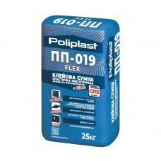 Полипласт ПП-019 FLEX, Клей эластичный, армированный фиброволокном, 25 кг