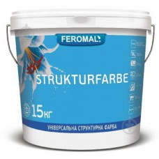 Краска фасадная структурная акриловая водоэмульсионная Feromal STRUKTURFARBE мат белый 15 кг